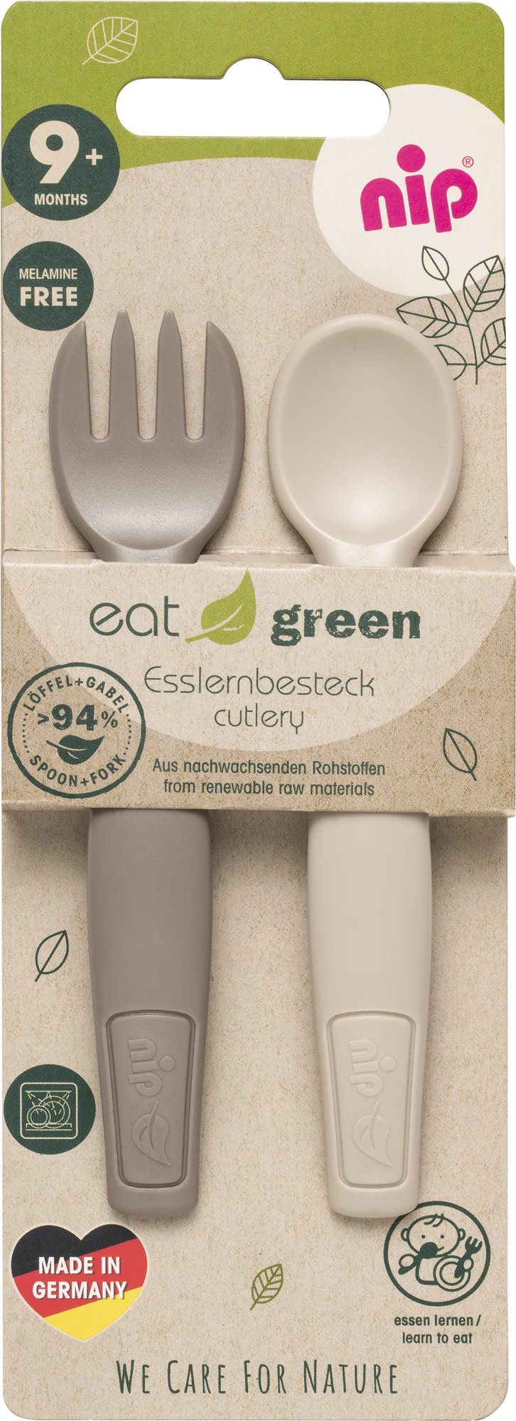 Nip Green Line príbor Grey / Brown Detský príbor