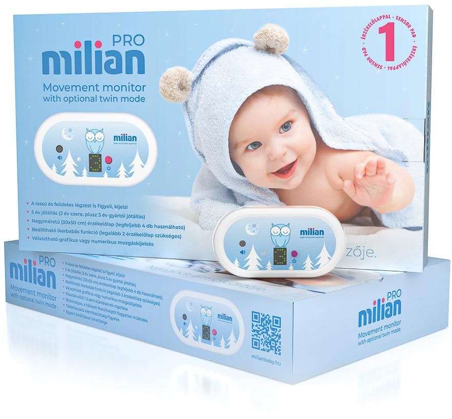 Milian PRO 1 egy érzékelőlappal Légzésfigyelő