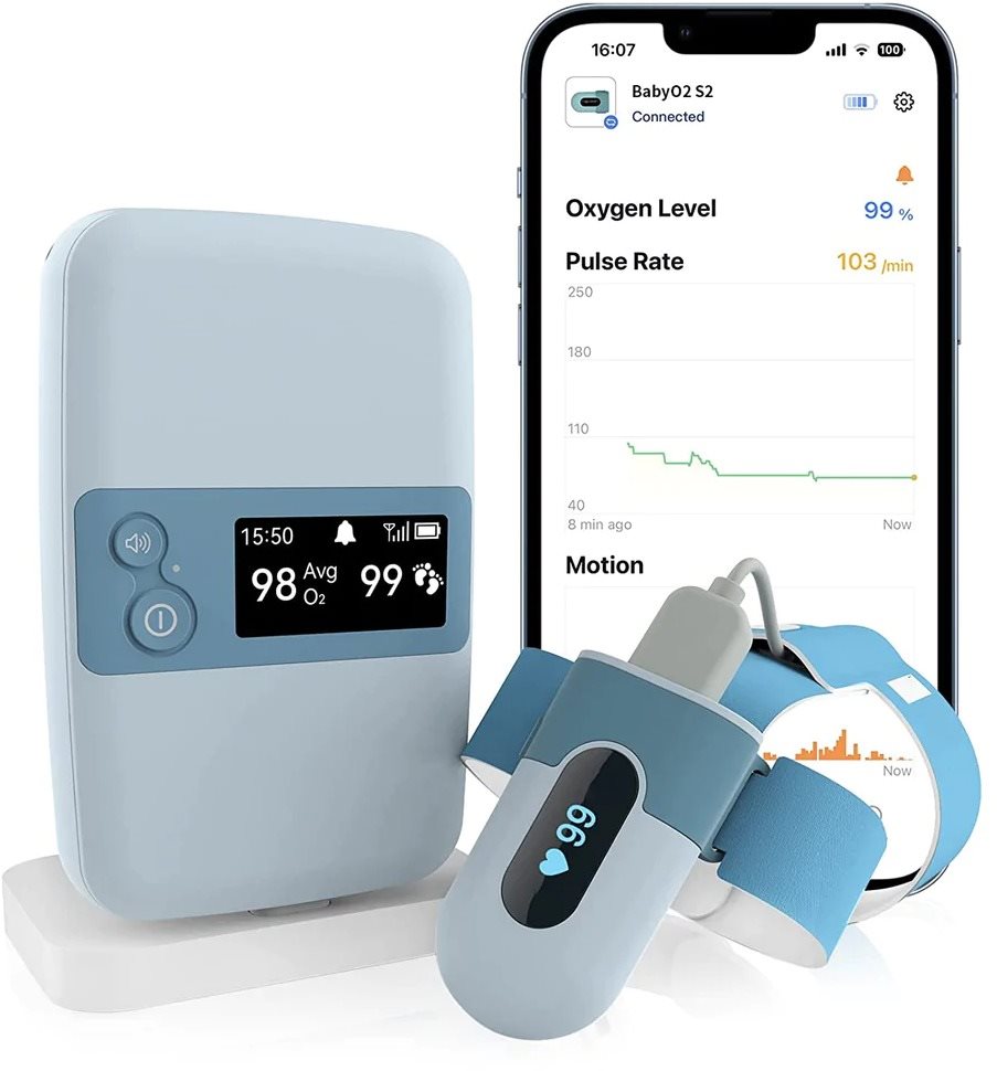 Wellue Baby Monitor so stanicou 0 – 3 rokov Monitor dychu