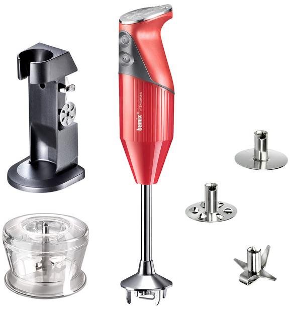 Bamix Deluxe D típusú botmixer, 200 W, piros Botmixer