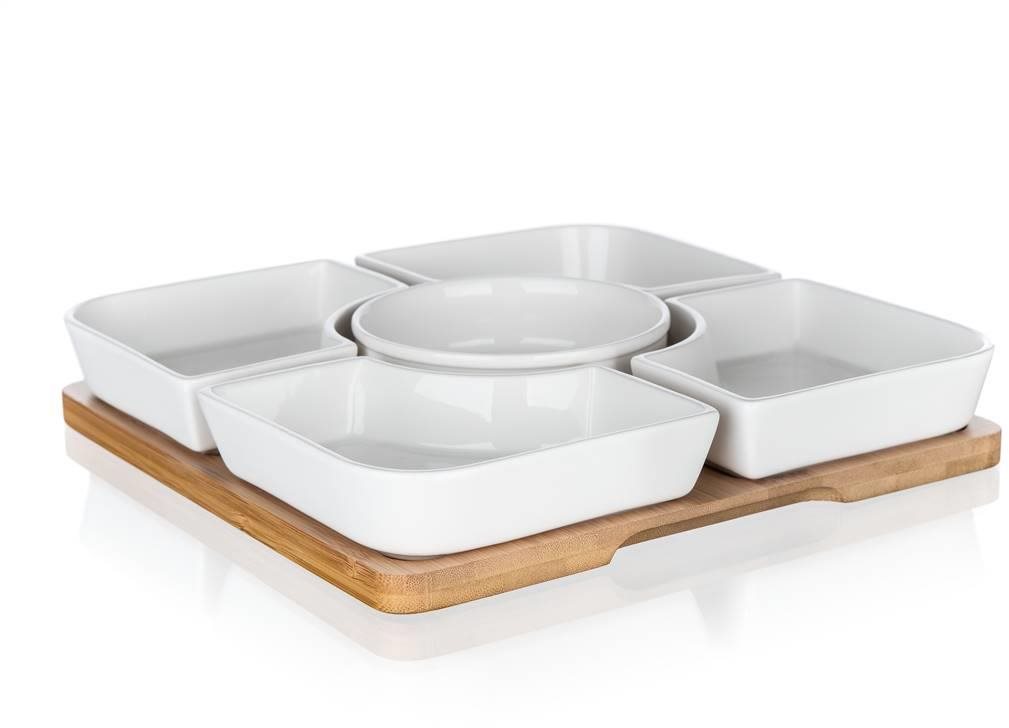 Banquet Súprava misiek BRILLANTE Bamboo 24,5 × 24,5 × 4,5 cm, 5 + 1...