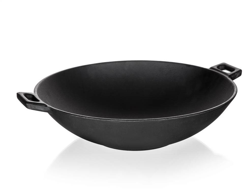 BANQUET Öntöttvas WOK serpenyő 36,5 cm, fekete EXCELLENT Wok