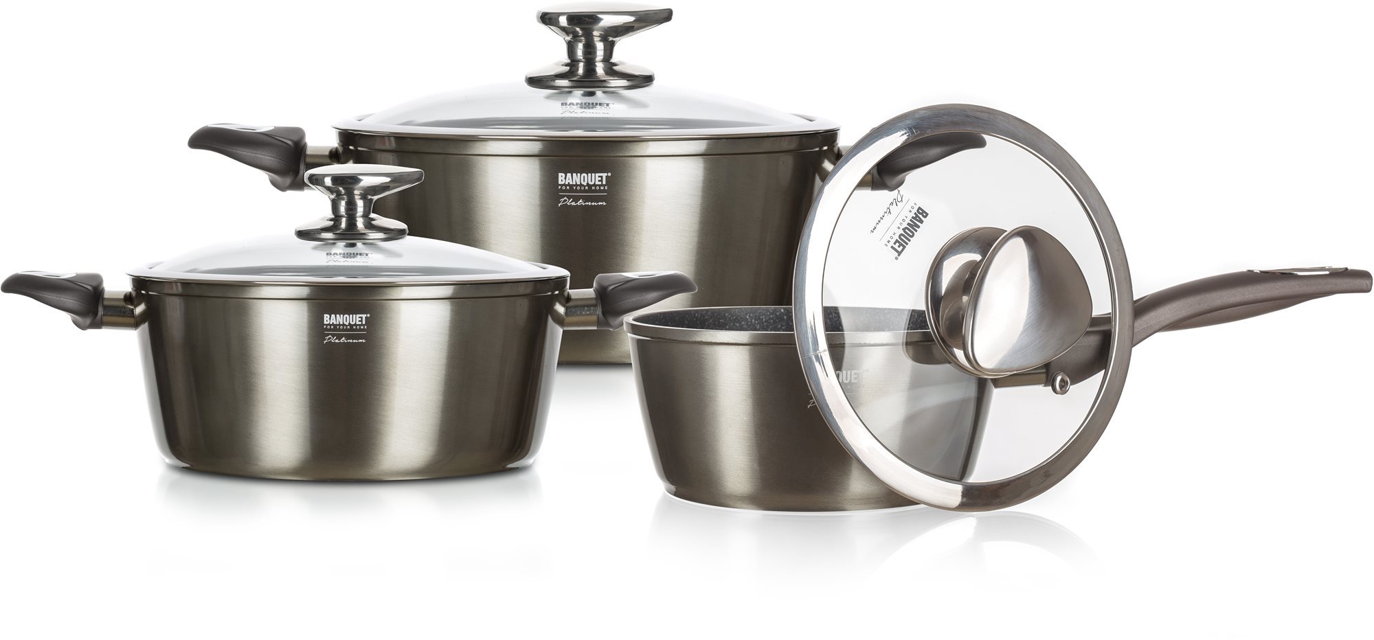 Batterie de cuisine BANQUET PLATINE MÉTALLIQUE, 6 pcs A14421...