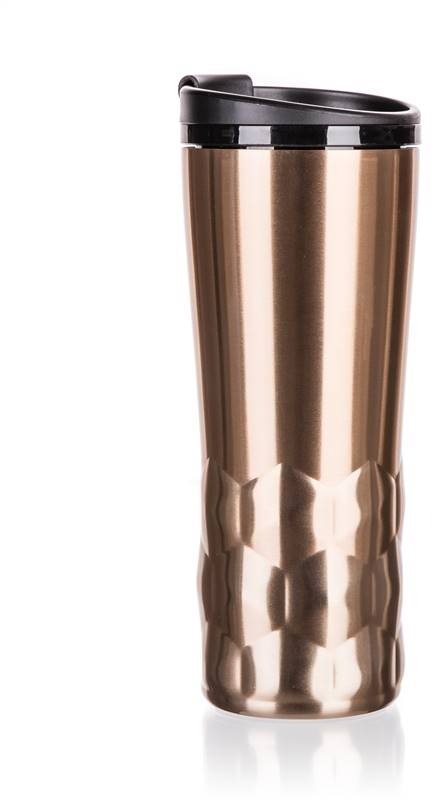 Hrnček cestovný dvojstenný RIMMER 450 ml, medený Termohrnček