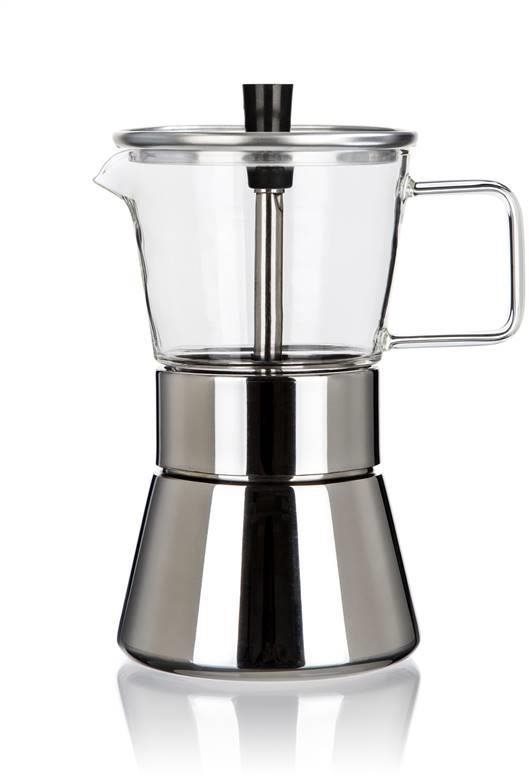 BANQUET TRISHA Kaffeemaschine und 4 Tassen Mokkakanne
