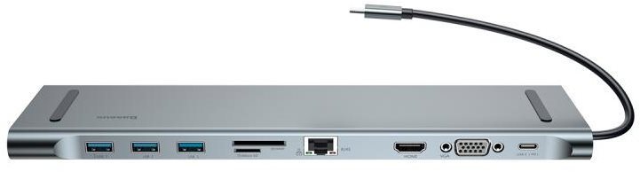 Baseus Enjoyment Series USB-C Notebook HUB Adapter Gray Dokkoló...