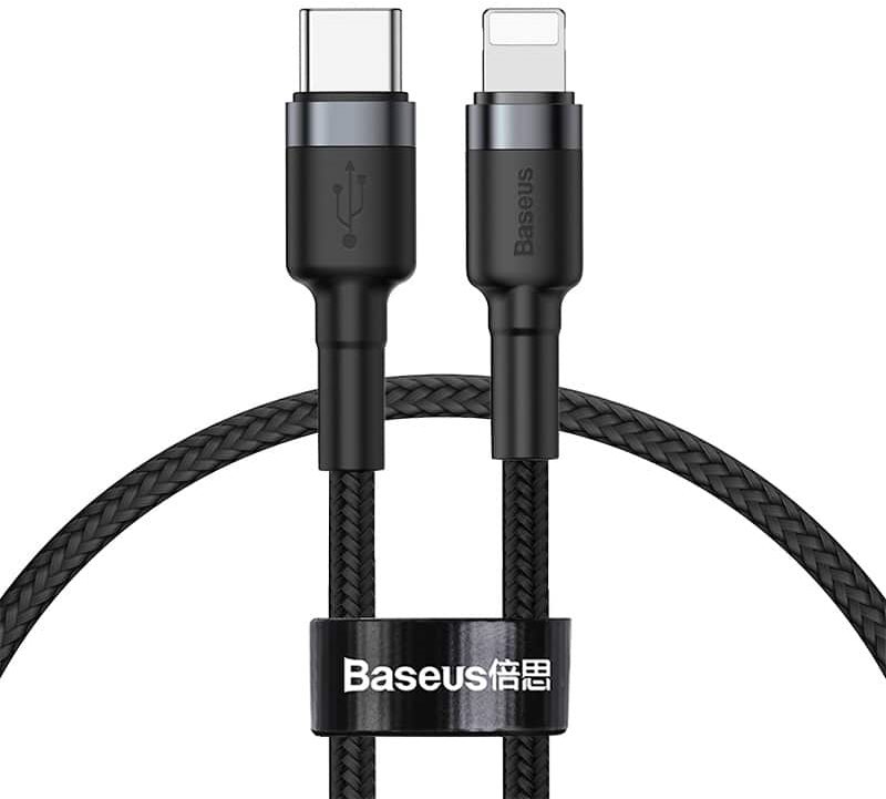 Baseus Halo Data Cable USB-C to iPhone Lightning PD 18W, 1m, Black...