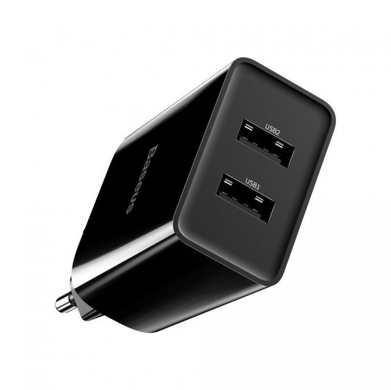 Baseus Speed Mini QC Dual USB Quick Charger 10,5W Black AC Adapter