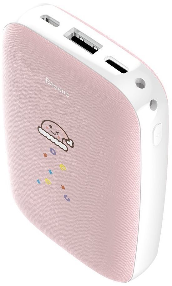 Baseus Mini Q Hand Warmer Power Bank 10000mAh Pink Power Bank