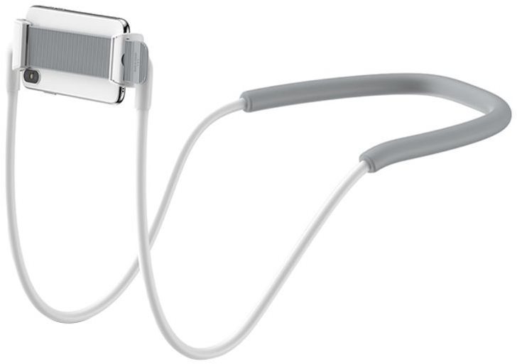 Baseus Neck-Mounted Lazy Bracket, White Phone Holder