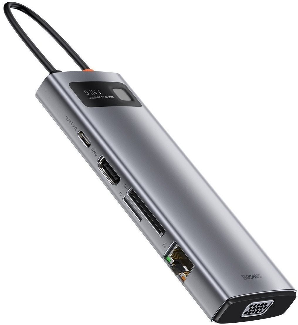 Baseus Metal Gleam Series 9-in-1 Multifunctional Type-C HUB Docking...