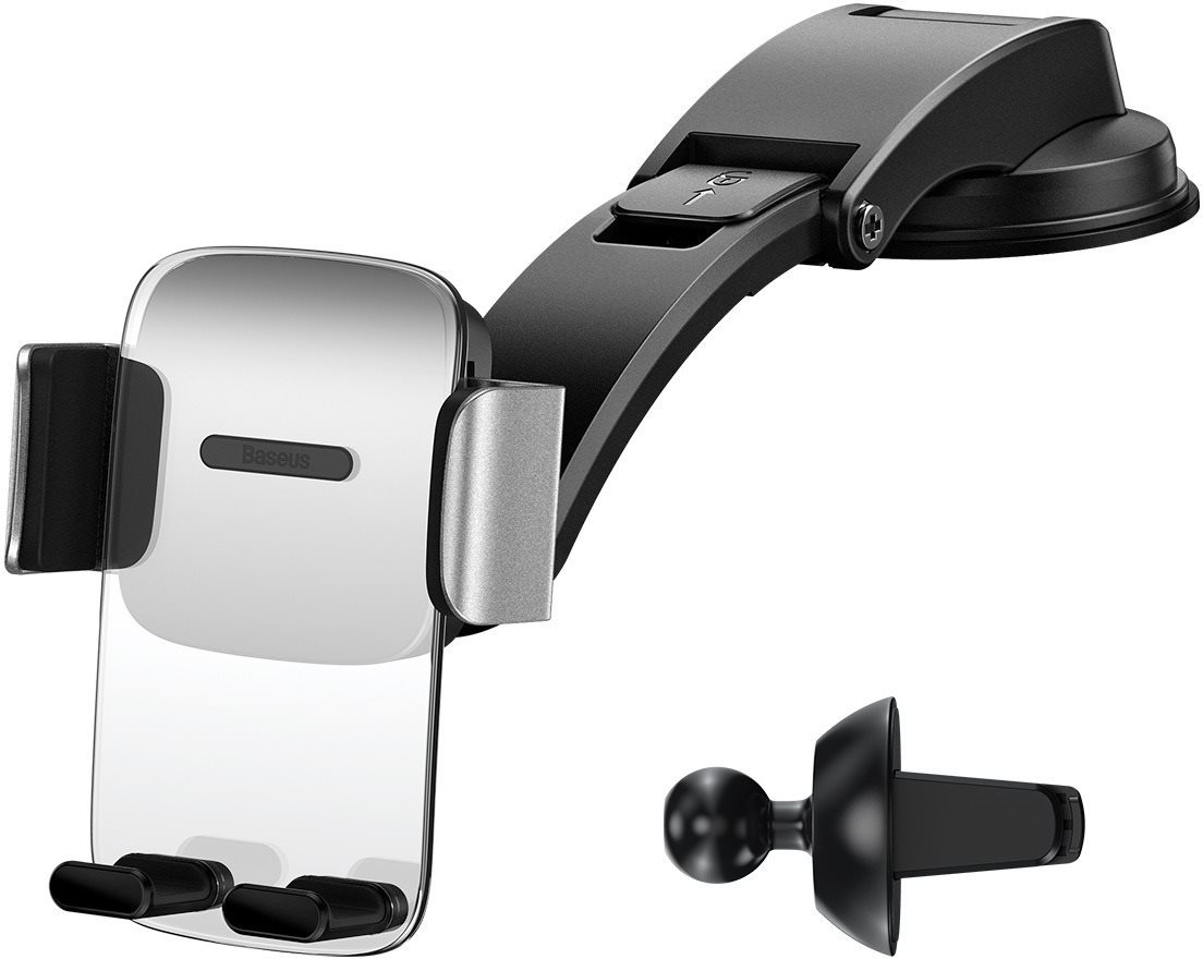 Baseus Easy Control Clamp Car Mount Holder argenté Support téléphone