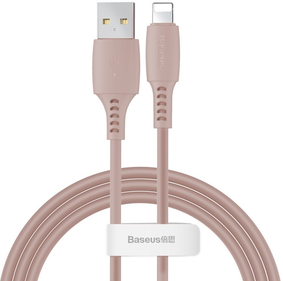 Baseus Colorful Lightning Cable, 2.4A, 1.2m, Pink Data Cable