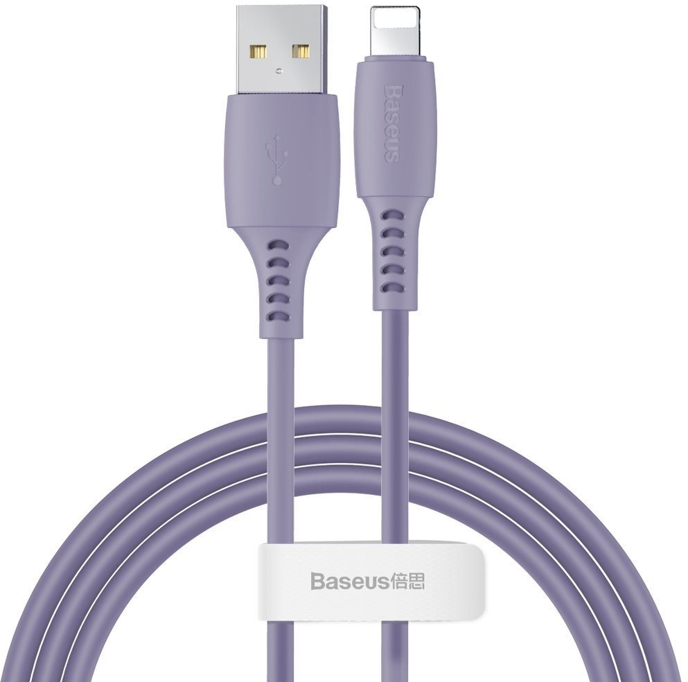 Baseus Colorful Lightning Cable, 2.4A, 1.2m, Purple Data Cable