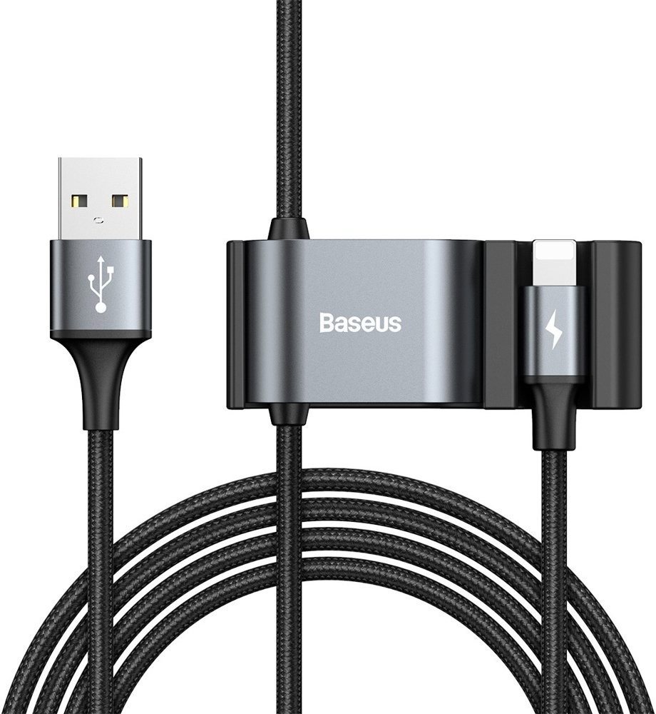 Baseus Special Lightning Data Cable + 2x USB for Backseat of Car,...
