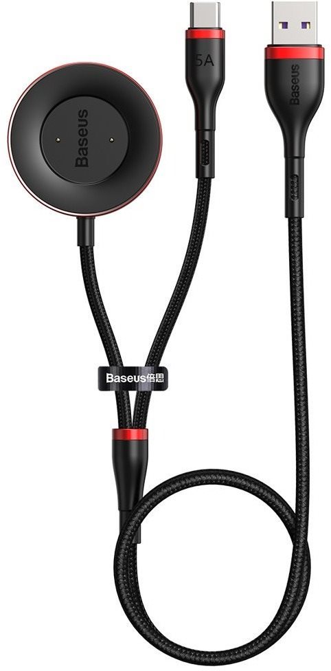 Baseus Cafule Series Data Cable USB to USB-C + Watch Charging Dock...