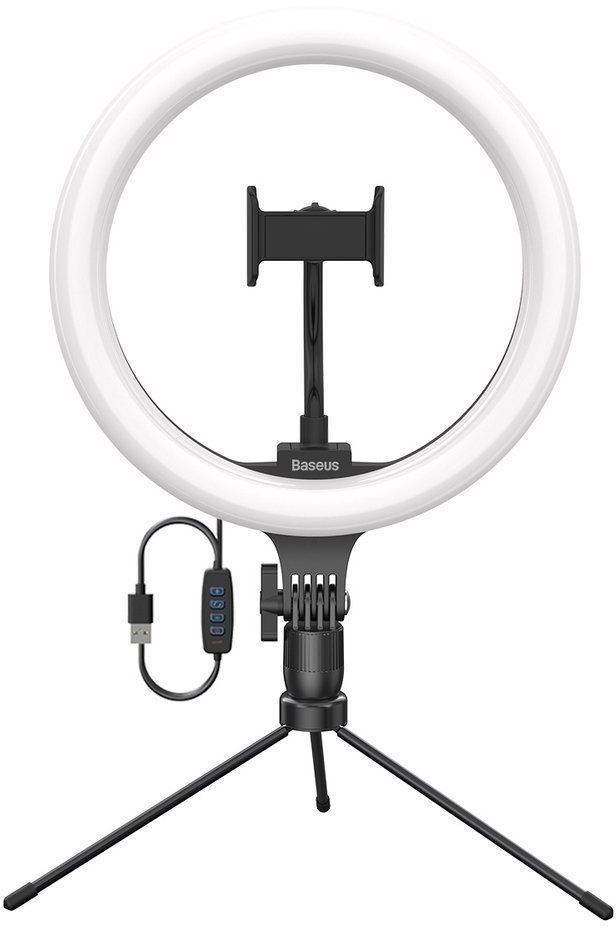 Baseus Live Stream Holder Ring Light Selfie Tripod Black Phone Holder