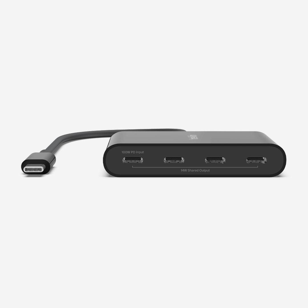 Belkin CONNECT USB-C na 4-Port USB-C Hub čierny USB hub