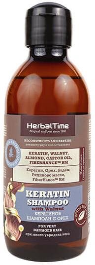 Herbal Time Keratínový šampón s orechom 240 ml Šampón