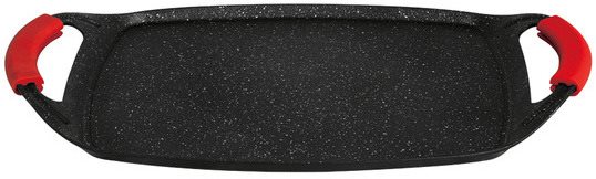 BerlingerHaus Grill Plate with Marble Coating, Burgundy Metallic...