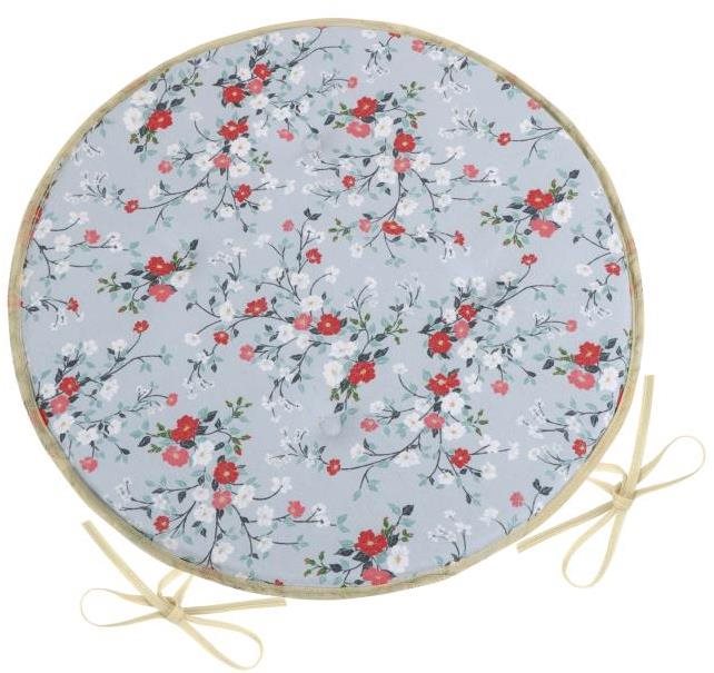 BELLATEX Sedák DITA 79/402 – okrúhly, hladký, priem. 40 cm, kvety...