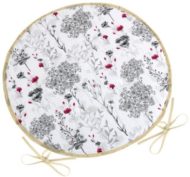 BELLATEX Sedák DITA 79/405 – okrúhly, hladký, priem. 40 cm, sivé...