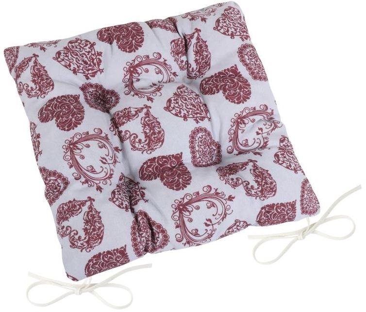 BELLATEX Sedák DITA 41/407 – prešívaný, 40 × 40, krajkové srdce...