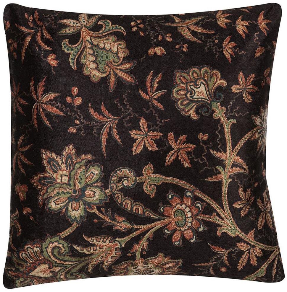 BELIANI, Dekoratívny kvetinový vankúš 45 × 45 cm hnedý KARUR,...