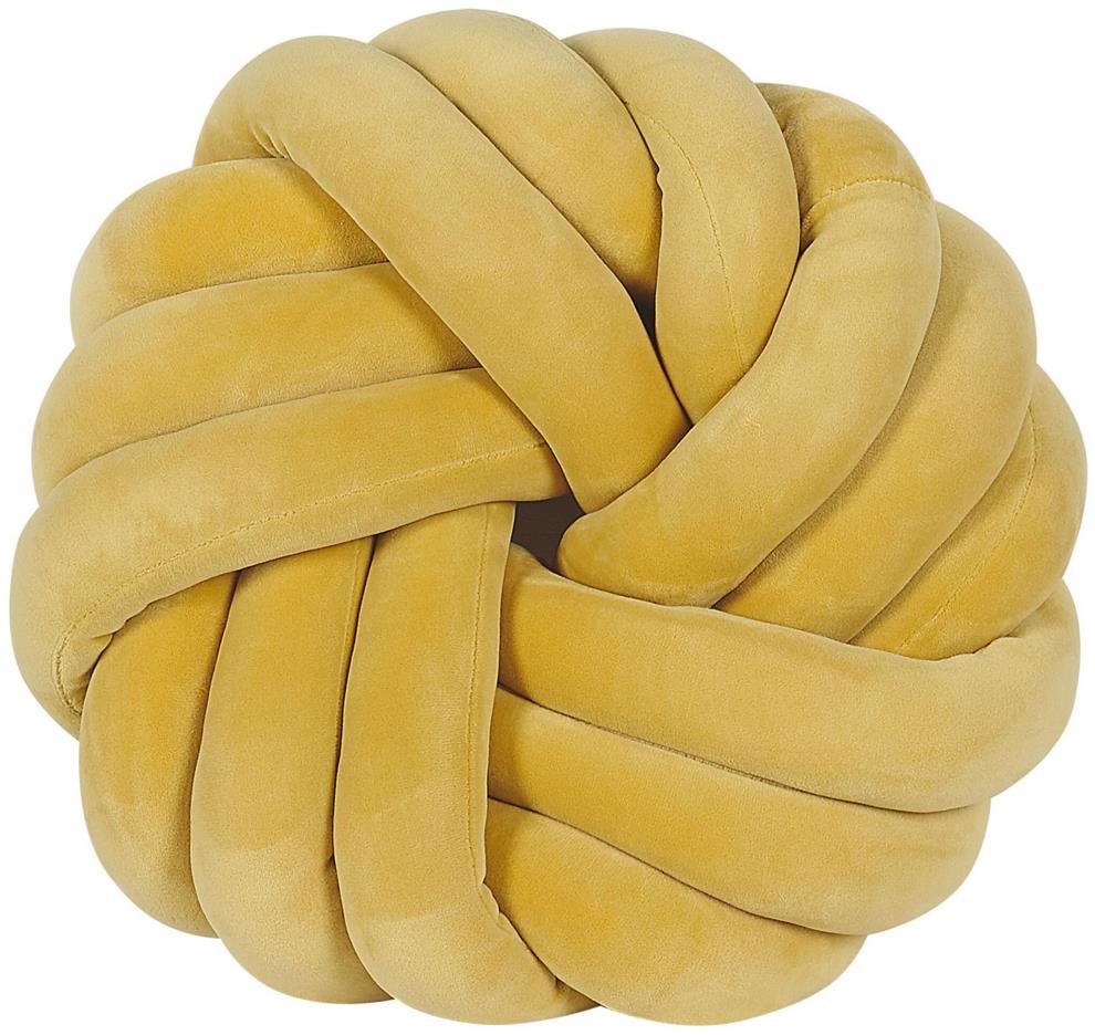 BELIANI, Dekoratívny vankúš, uzol 30 × 30 cm žltý AKOLA, 243748...