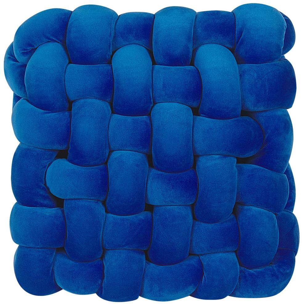 BELIANI, Dekoratívny vankúš, uzol 30 × 30 cm modrý SIRALI, 243756...