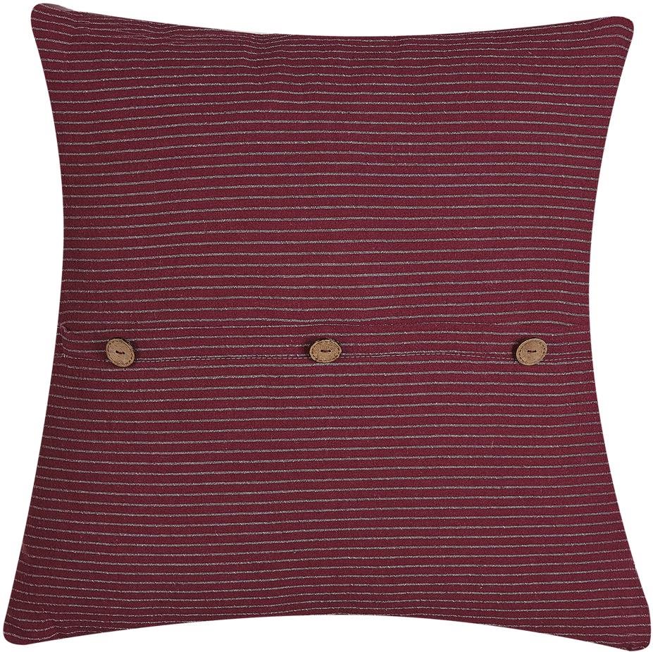 BELIANI, Červený pruhovaný vankúš 43 × 43 cm CAMPANULA, 252904 Vankúš