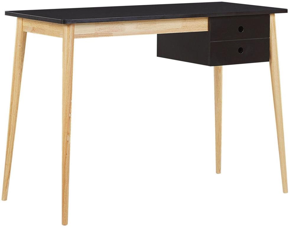 Písací stôl 106 × 48 cm čierny so svetlým drevom EBEME, 234320...