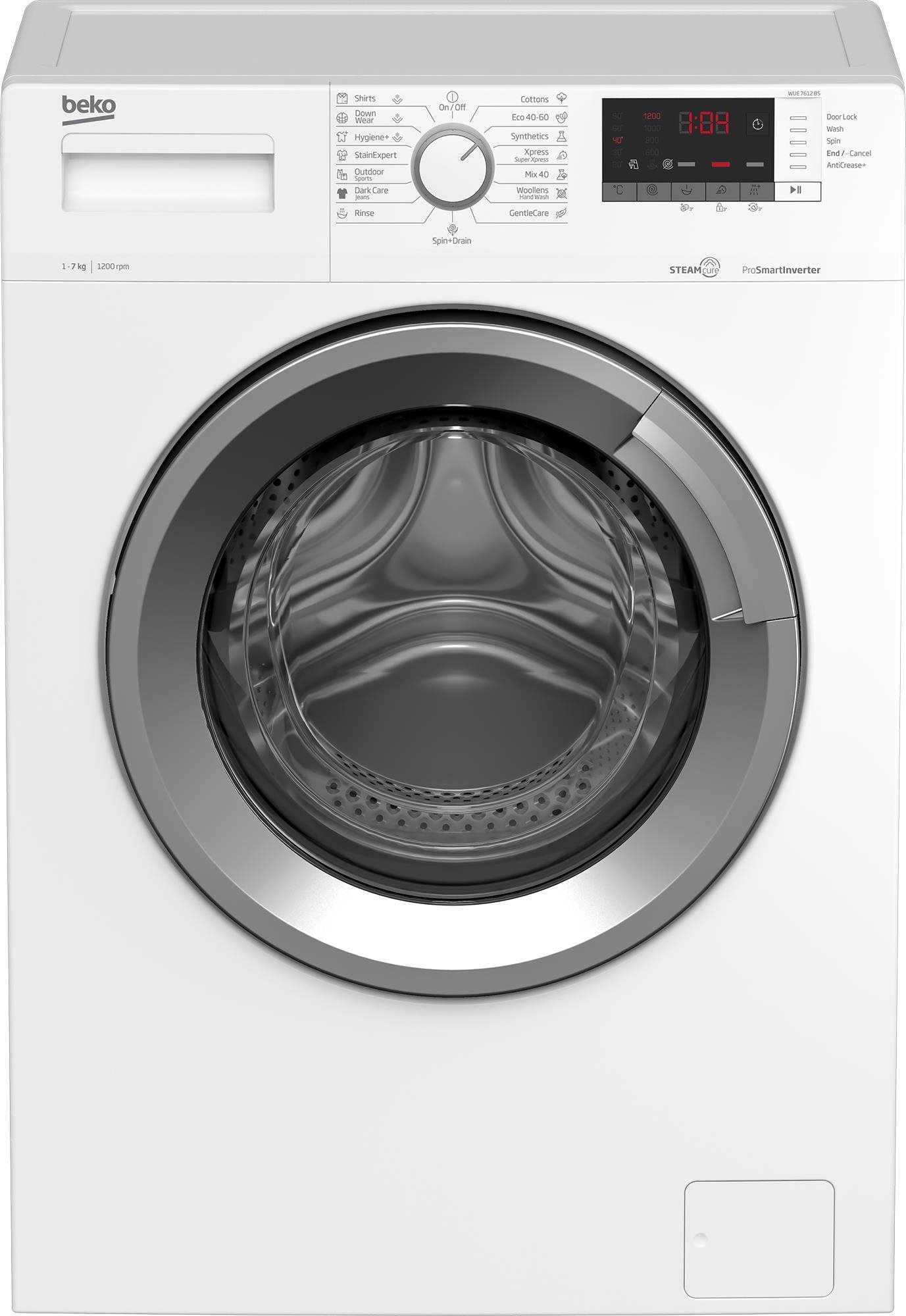 BEKO WUE7612BS Úzka parná práčka