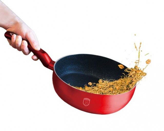 BerlingerHaus 26cm Burgundy Metallic Line Pan