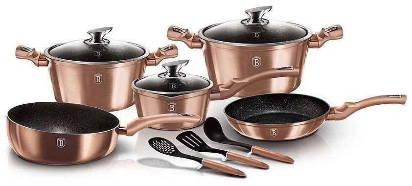BerlingerHaus Service de vaisselle Rosegold Metallic Line 11pcs...