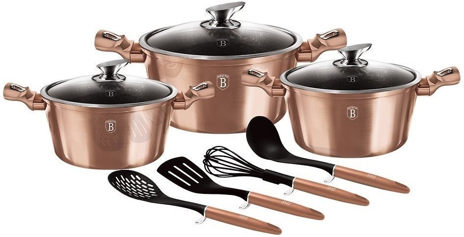 BerlingerHaus Set de casseroles 10 pcs Rosegold Metallic Line...