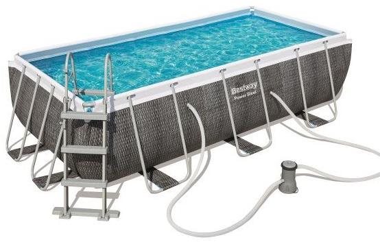 BESTWAY Bazén s konštrukciou Power Steel Rattan 4,04 × 2,01 × 1 m –...