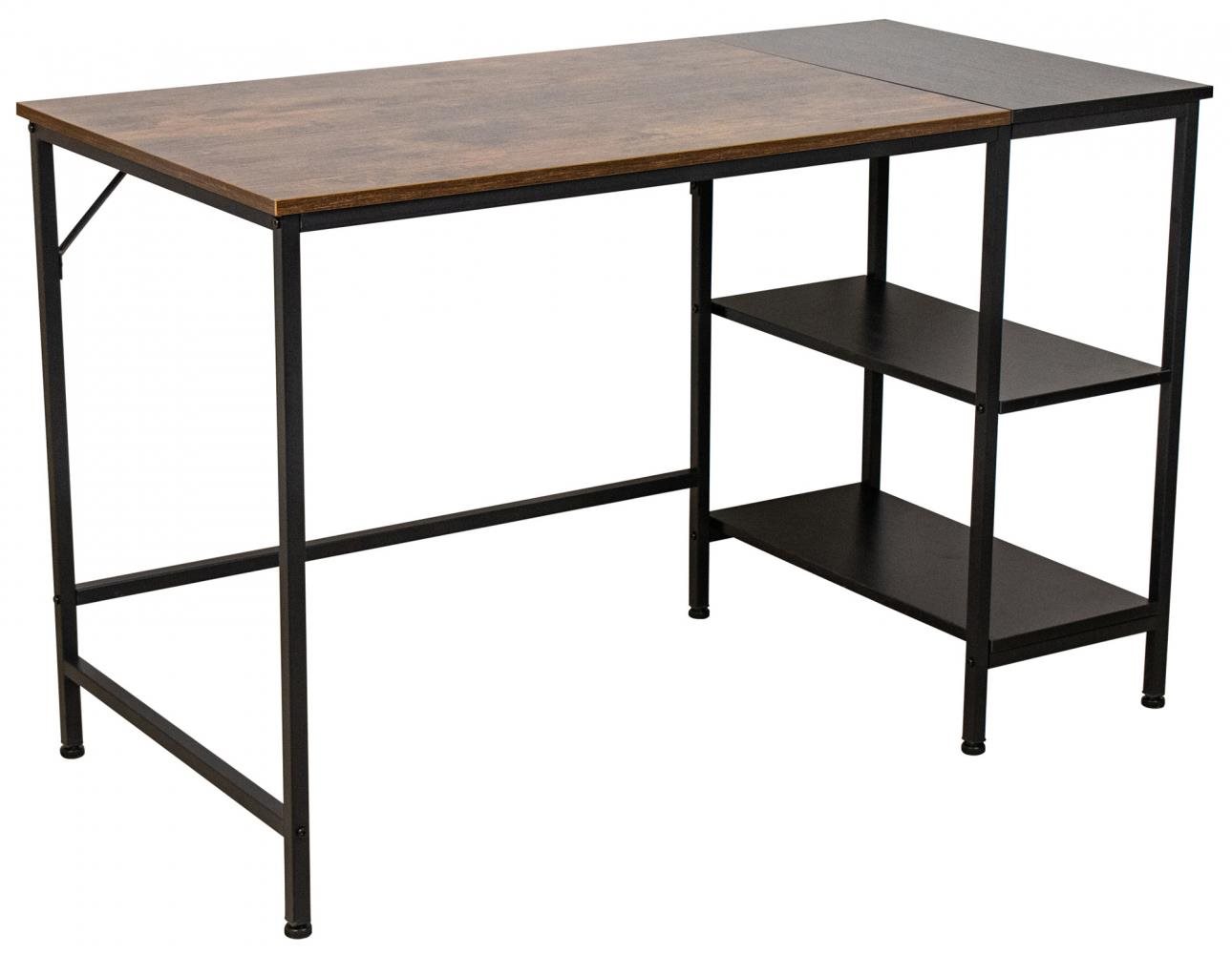 BHM GERMANY Ocala, 120 cm, čierny/hnedý Písací stôl