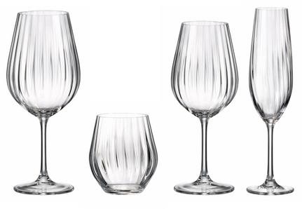 Bohemia Royal Crystal Súprava pohárov na víno a na vodu 16 ks SARAH...