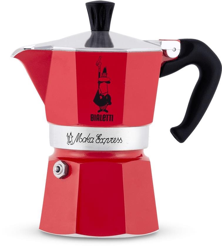 Bialetti Moka Express 1 porcia červená Moka kávovar