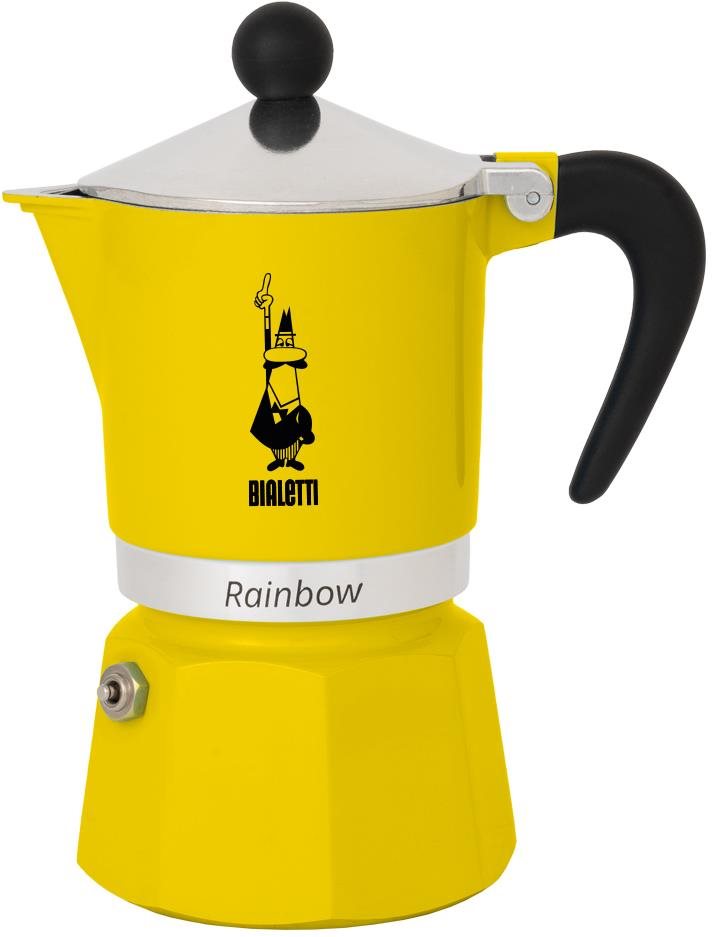 BIALETTI Mokka kanvica rainbow 1 šálka žltá Moka kávovar