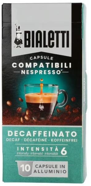 Bialetti Nespresso DECAFFEINATO 10 ks Kávové kapsuly