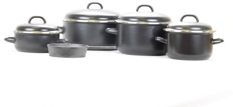 Belis Smaltovaná súprava riadu Lux 5 ks, 9,75l Súprava riadu