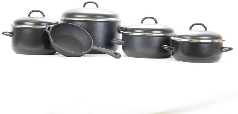 Belis Smaltovaná súprava riadu Lux 5 ks, 10,7 l Súprava riadu