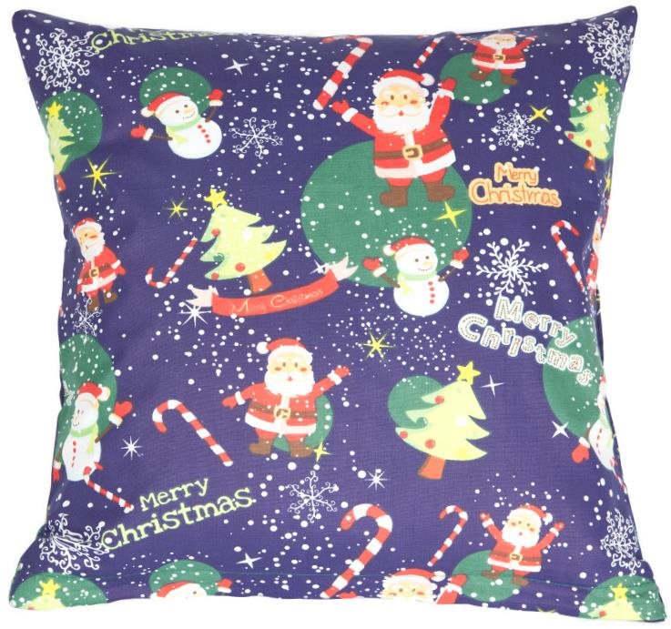 Bellatex VIANOCE – 45 × 45 cm – vianočný motív modrý Vankúš