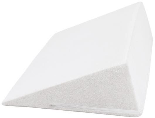 Bellatex Ék alakú fejpárna - 80 × 50 × 20 cm - frottír, fehér Párna