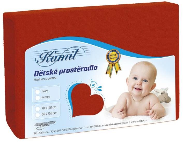Bellatex Detské froté – 70 × 140 cm – terra Plachta do postieľky