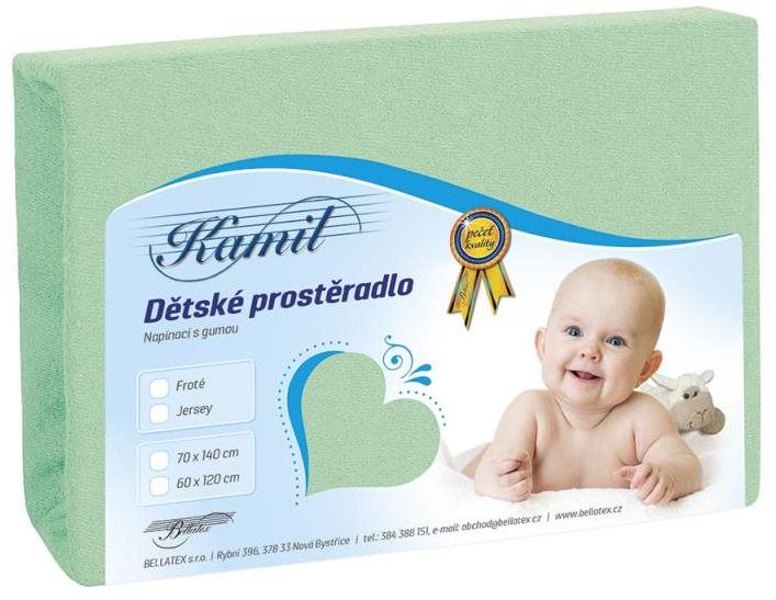 Bellatex Detská jersey – 60 × 120 cm – svetlozelená Plachta do...