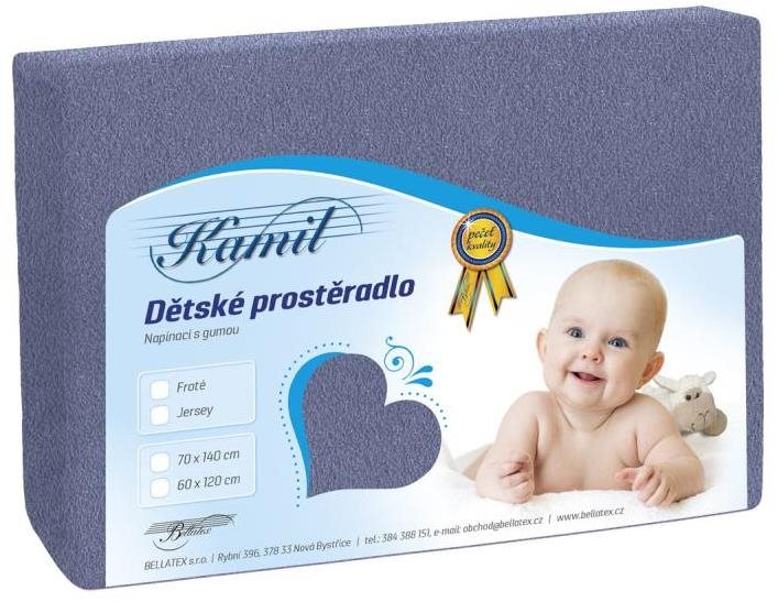 Bellatex Detská jersey – 70 × 140 cm – sivá Plachta do postieľky