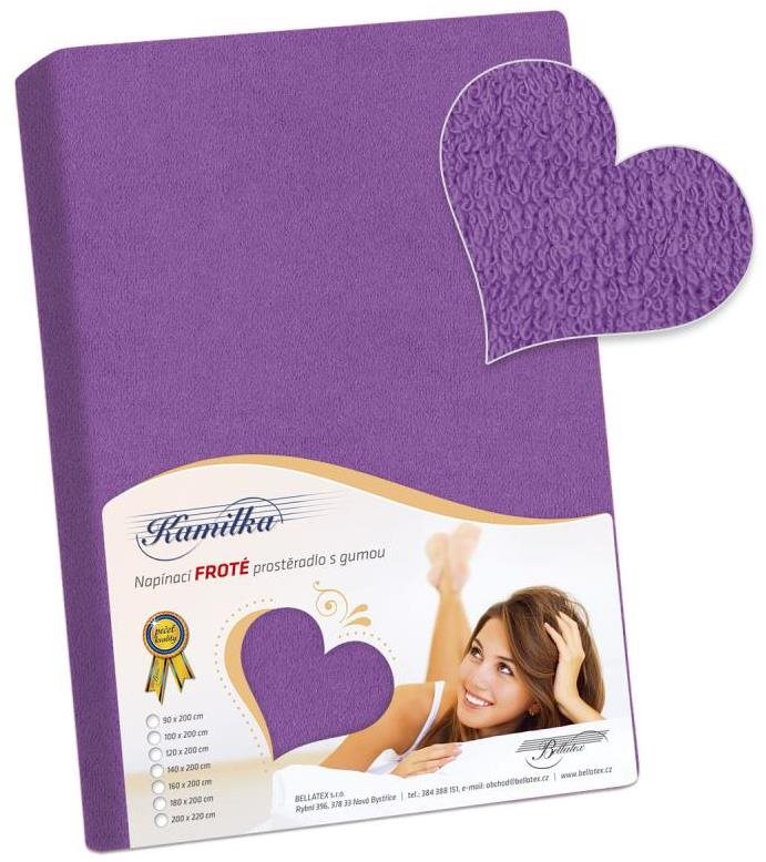 Bellatex Froté – 120 × 200 cm – tmavofialová Plachta na posteľ